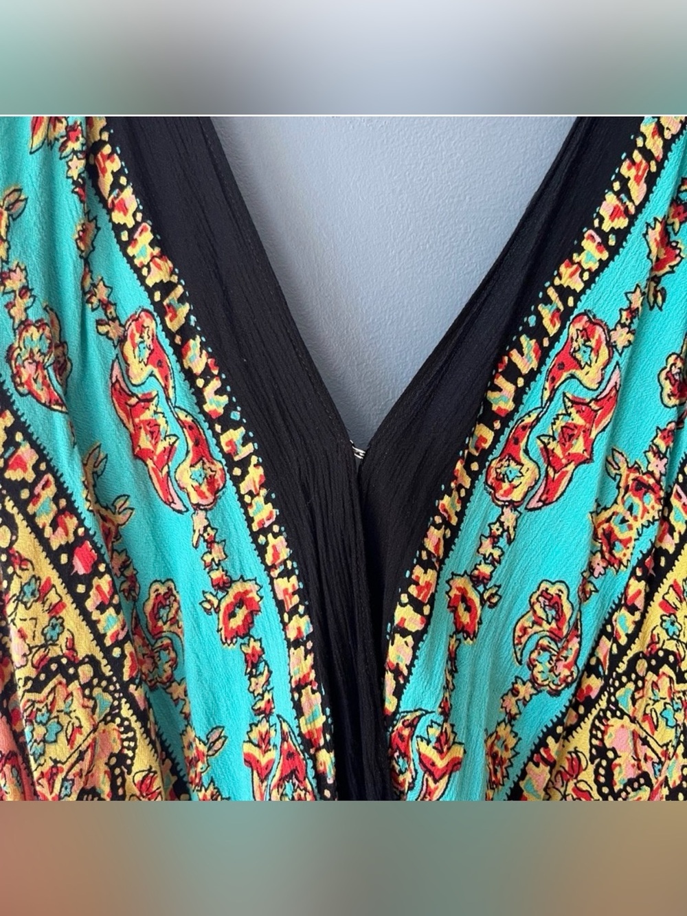 Free People Border Babe Printed Bodysuit Size Medium - Picture 7 of 10